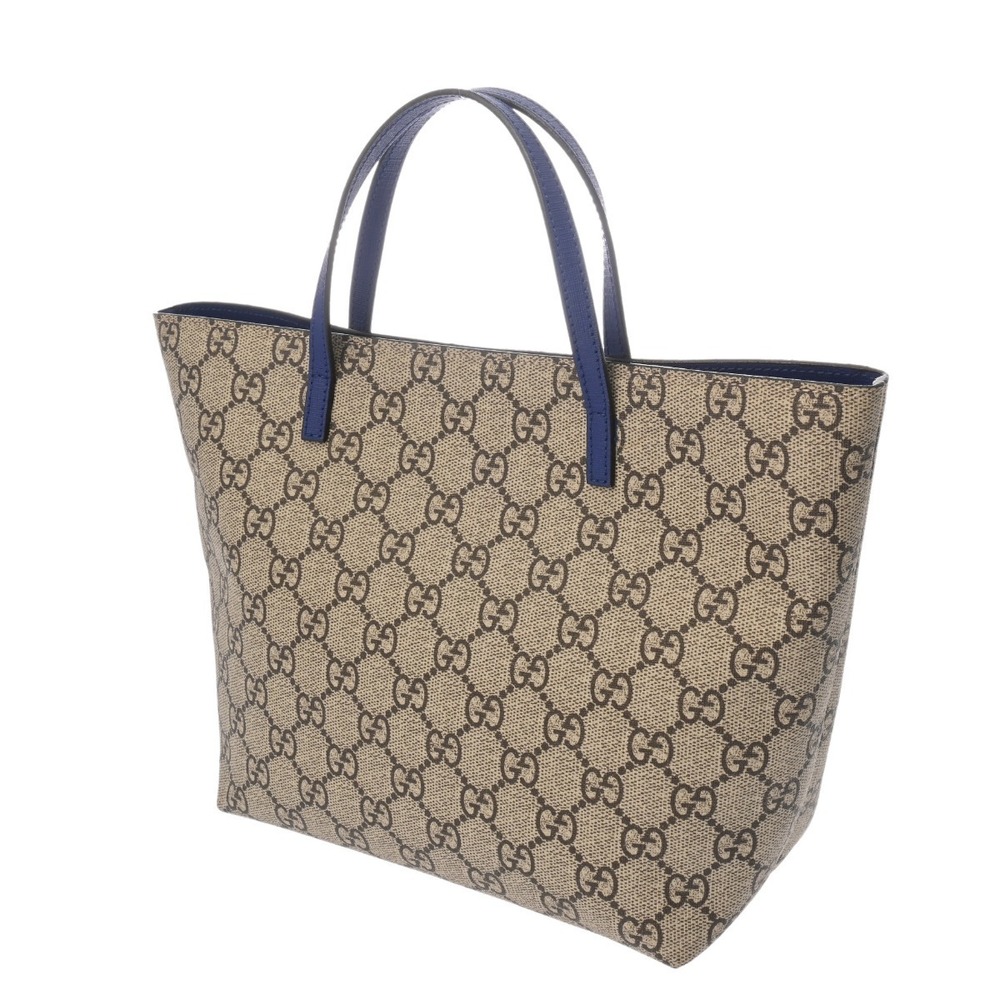 Gucci French Handbag Beige Bulldog Blue